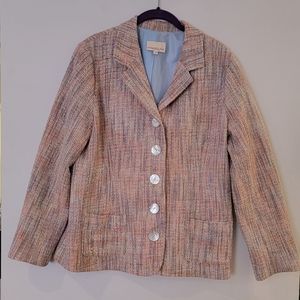Monterey Bay Tweed Button Blazer Jacket with pockets Size 12
